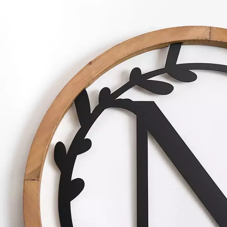 Monogram Wall Decor-Kirklands Home Wood and Metal Laurel N Plaque