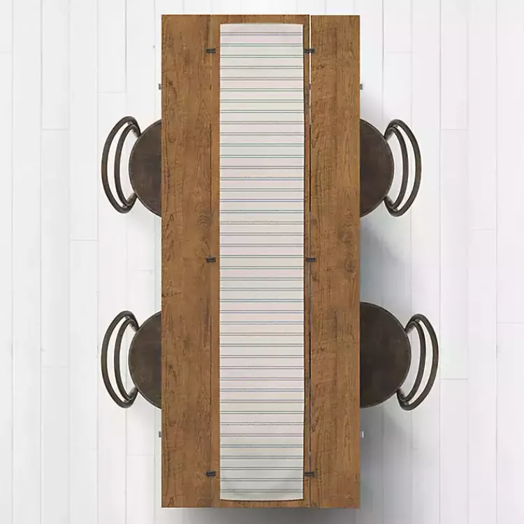 Table Linens-Kirklands Home Blue and Cream Country Stripe Table Runner, 72 in.