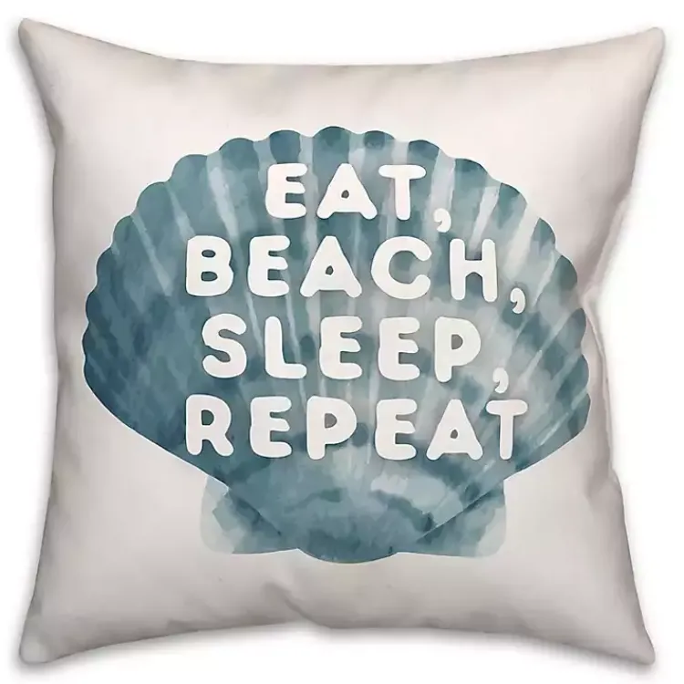 Outdoor Cushions & Pillows-Kirklands Home Eat, Beach, Sleep, Repeat Outdoor Throw Pillow