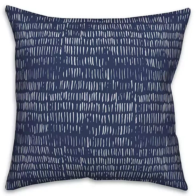 Outdoor Cushions & Pillows-Kirklands Home Indigo Thatch Outdoor Throw Pillow