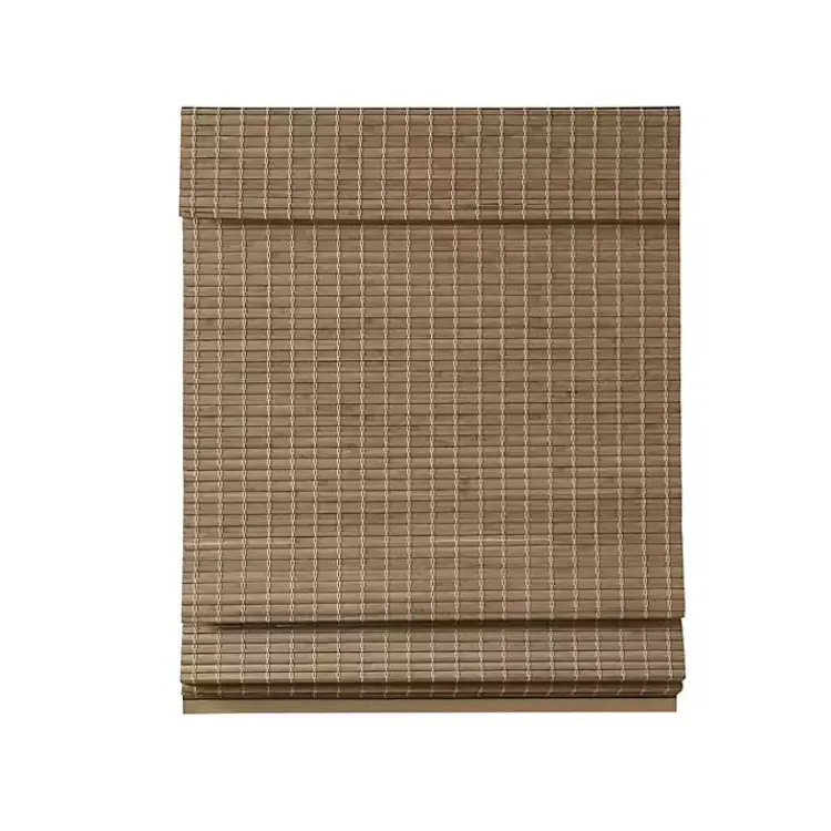 Curtains & Drapes-Kirklands Home Ash Bamboo Light Filtering Roman Shade, 29 in. Brown