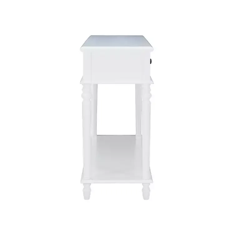 Console Tables-Kirklands Home McGhie 2-Drawer Console Table White