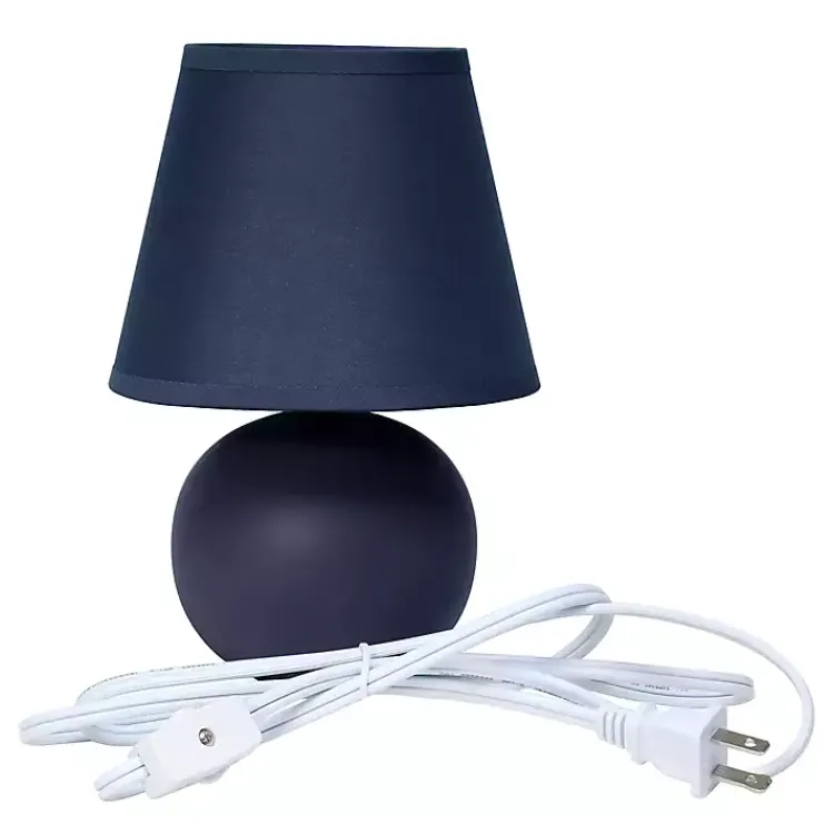 Table Lamps-Kirklands Home Petite Orb Ceramic Table Lamp Blue