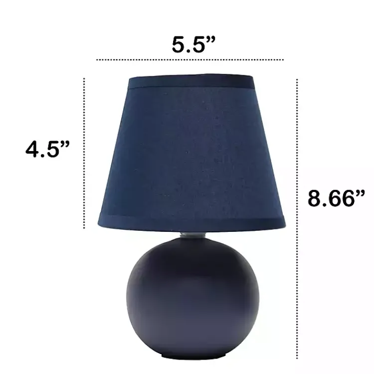 Table Lamps-Kirklands Home Petite Orb Ceramic Table Lamp Blue