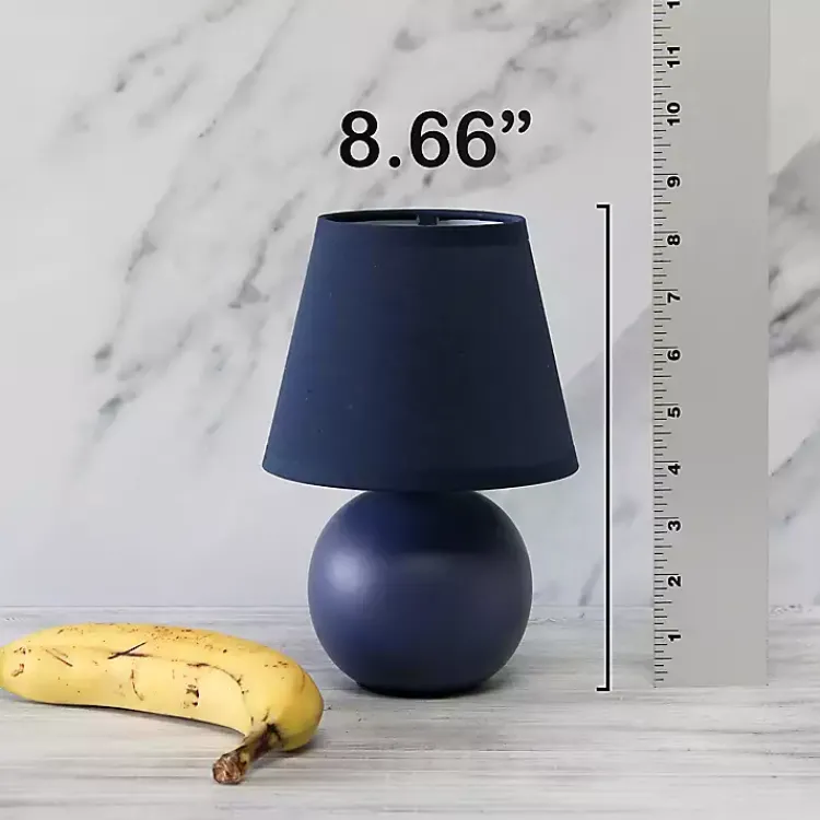 Table Lamps-Kirklands Home Petite Orb Ceramic Table Lamp Blue
