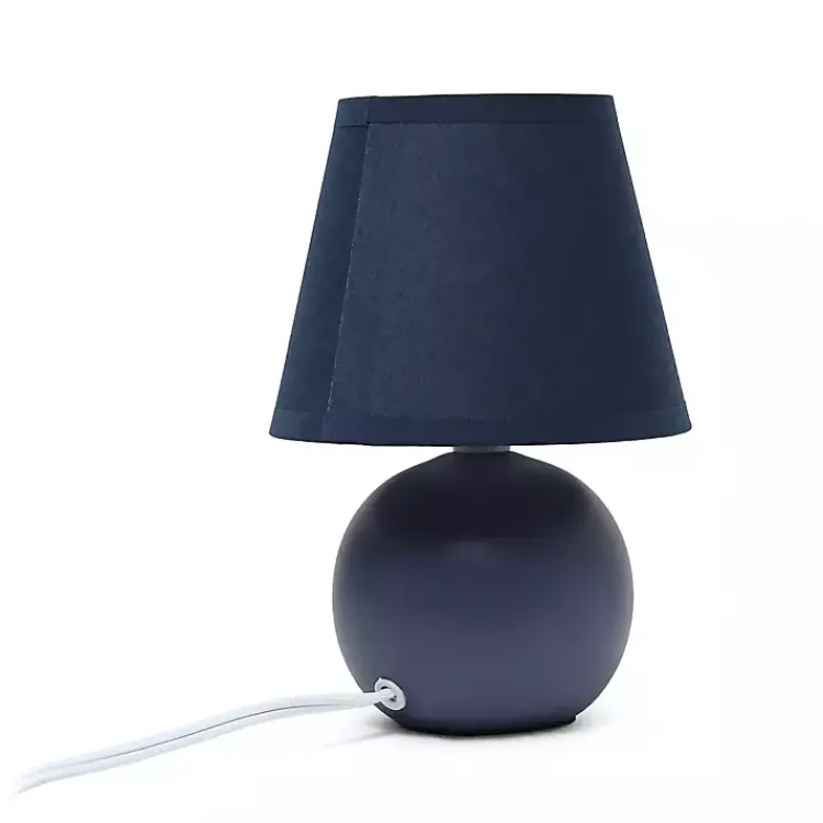 Table Lamps-Kirklands Home Petite Orb Ceramic Table Lamp Blue
