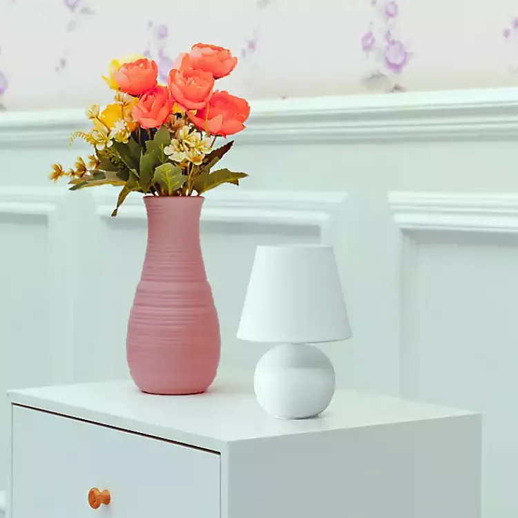 Table Lamps-Kirklands Home Petite Off Orb Ceramic Table Lamp White