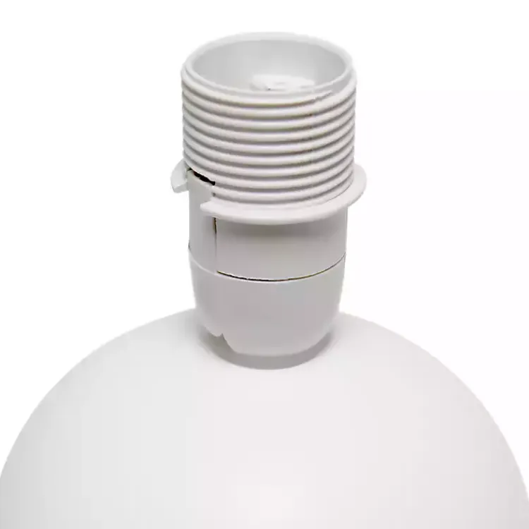 Table Lamps-Kirklands Home Petite Off Orb Ceramic Table Lamp White