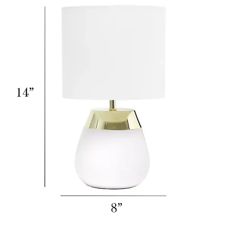 Table Lamps-Kirklands Home and Metallic Gold 4-Touch Table Lamp White