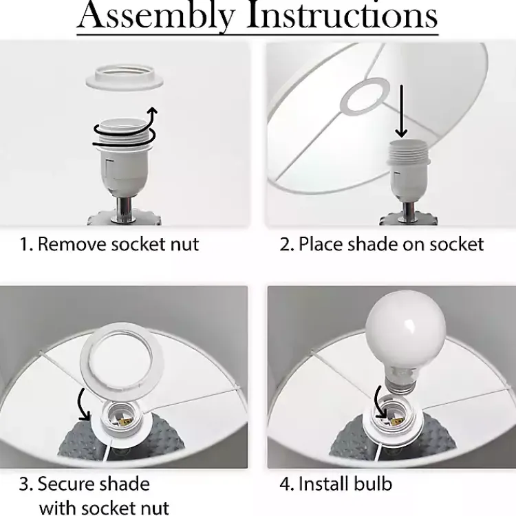 Table Lamps-Kirklands Home Purled Ceramic Table Lamp Black