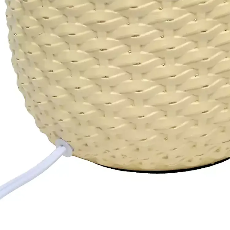 Table Lamps-Kirklands Home Purled Ceramic Table Lamp Yellow