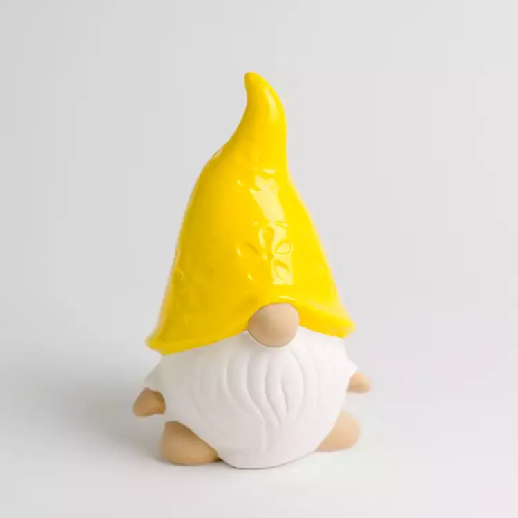 Garden Statues-Kirklands Home Yellow Gnome Outdoor Statue