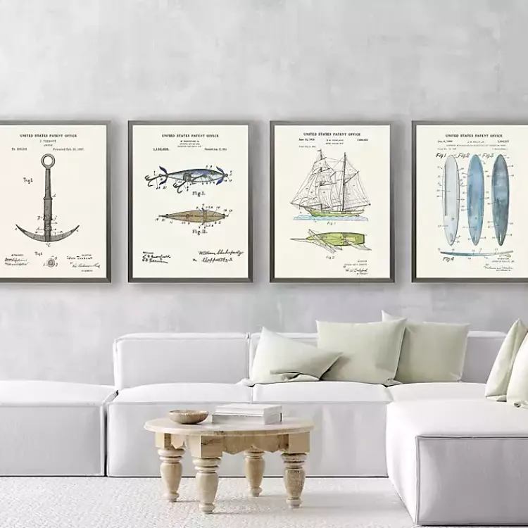 Framed Art-Kirklands Home Vintage Surfboards Patent Framed Art Print