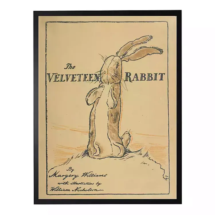 Framed Art-Kirklands Home Vintage The Velveteen Rabbit Book Cover Wall Art