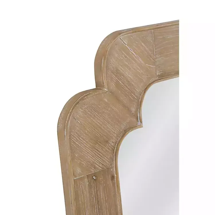 Decorative Mirrors-Kirklands Home Natural Honey Wood Phillip Wall Mirror