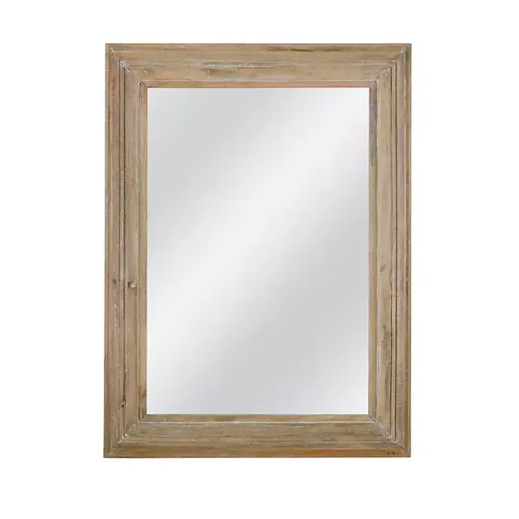Decorative Mirrors-Kirklands Home Rustic Mango Wood Mirror