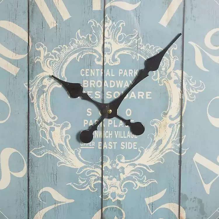 Clocks-Kirklands Home Blue Metal and Rope Wall Clock