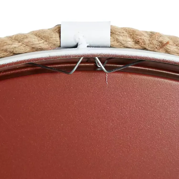 Clocks-Kirklands Home Blue Metal and Rope Wall Clock