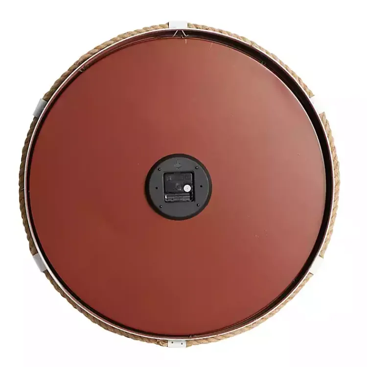 Clocks-Kirklands Home Blue Metal and Rope Wall Clock