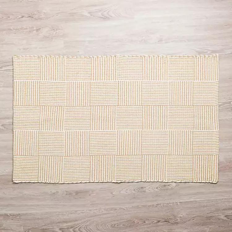 Accent Rugs-Kirklands Home Natural Basketweave Scatter Rug Tan