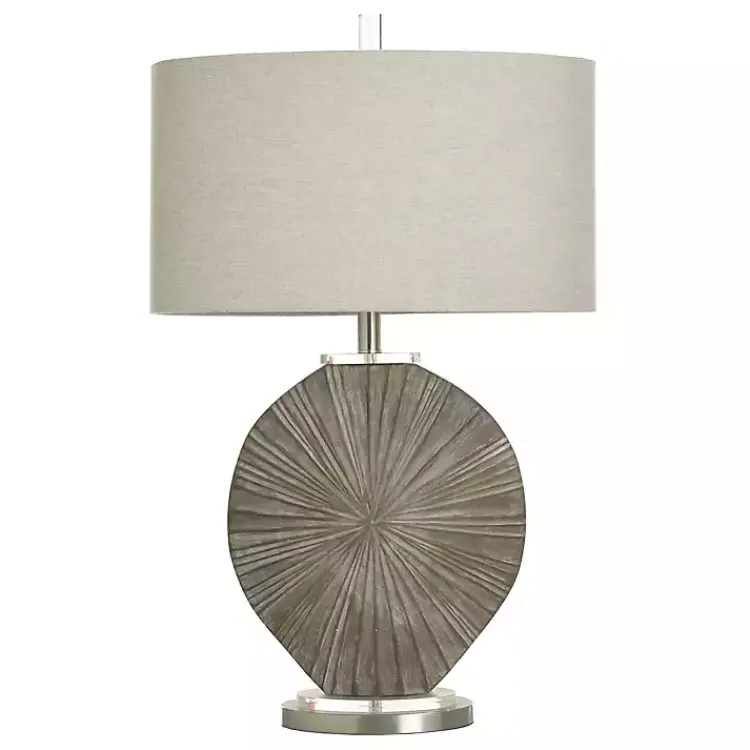 Table Lamps-Kirklands Home Brushed Brown Shell Table Lamp Gray