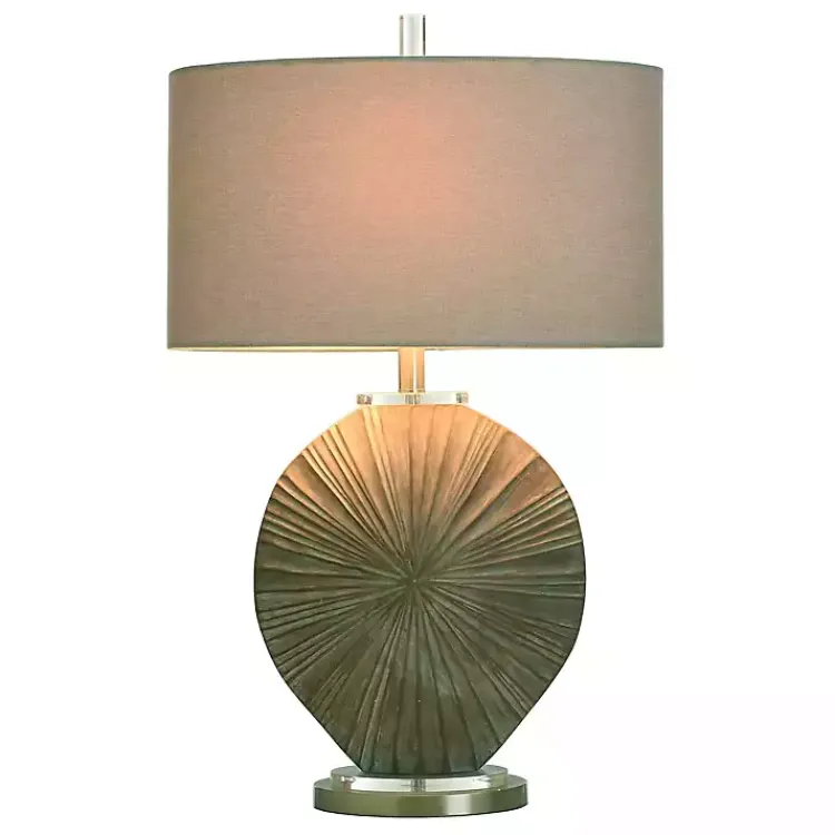 Table Lamps-Kirklands Home Brushed Brown Shell Table Lamp Gray