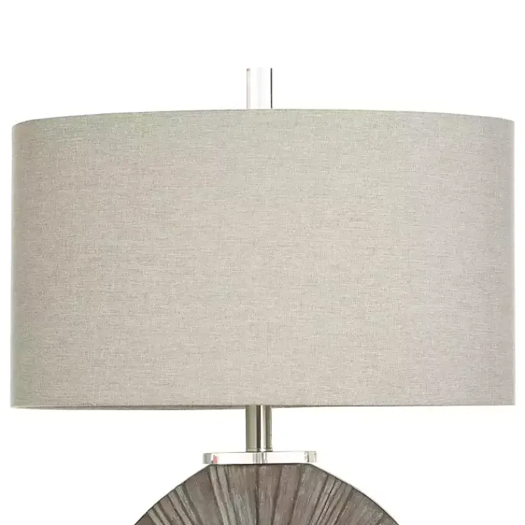 Table Lamps-Kirklands Home Brushed Brown Shell Table Lamp Gray