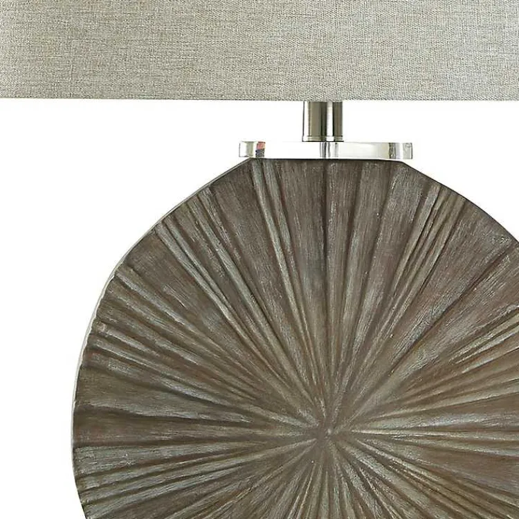 Table Lamps-Kirklands Home Brushed Brown Shell Table Lamp Gray