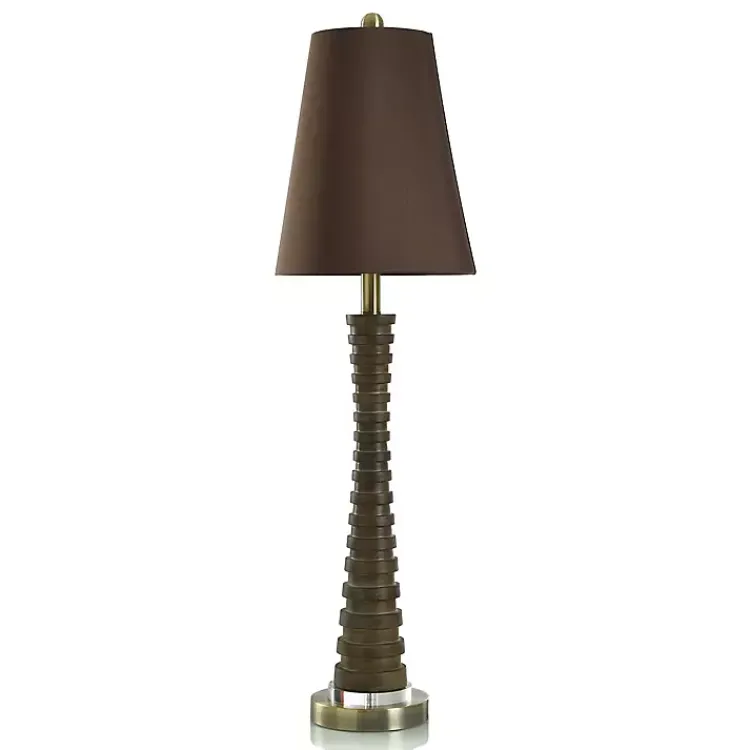 Buffet Lamps-Kirklands Home Slim Fluted Buffet Lamp Brown
