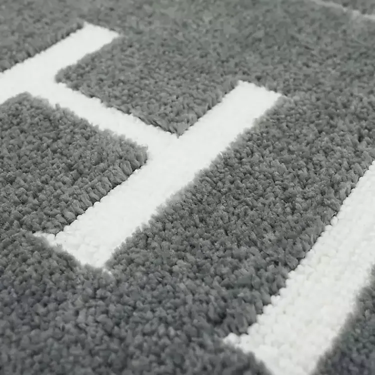 Bathroom Rugs-Kirklands Home & White Gray