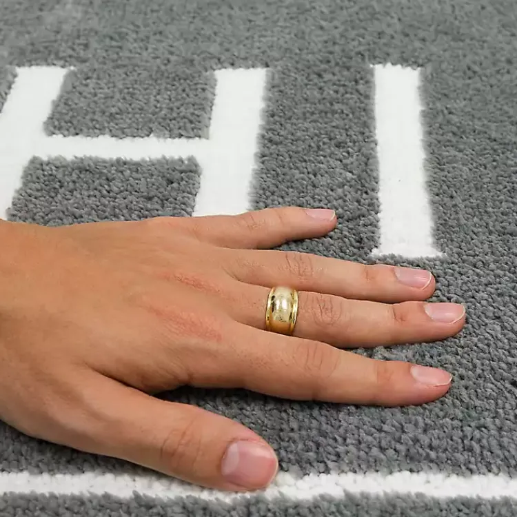 Bathroom Rugs-Kirklands Home & White Gray