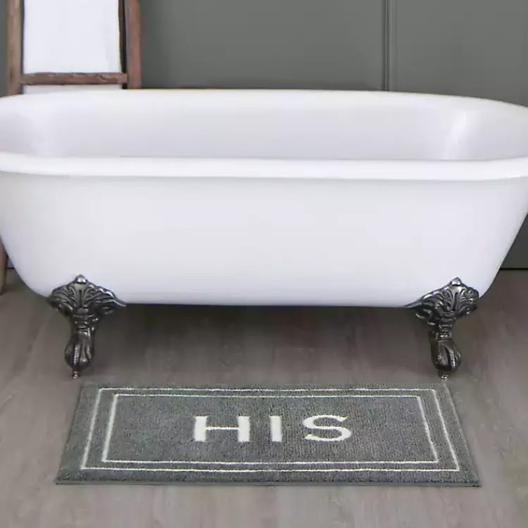 Bathroom Rugs-Kirklands Home & White Gray