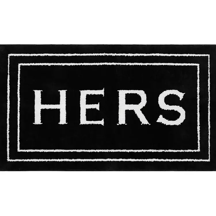 Bathroom Rugs-Kirklands Home & White Black