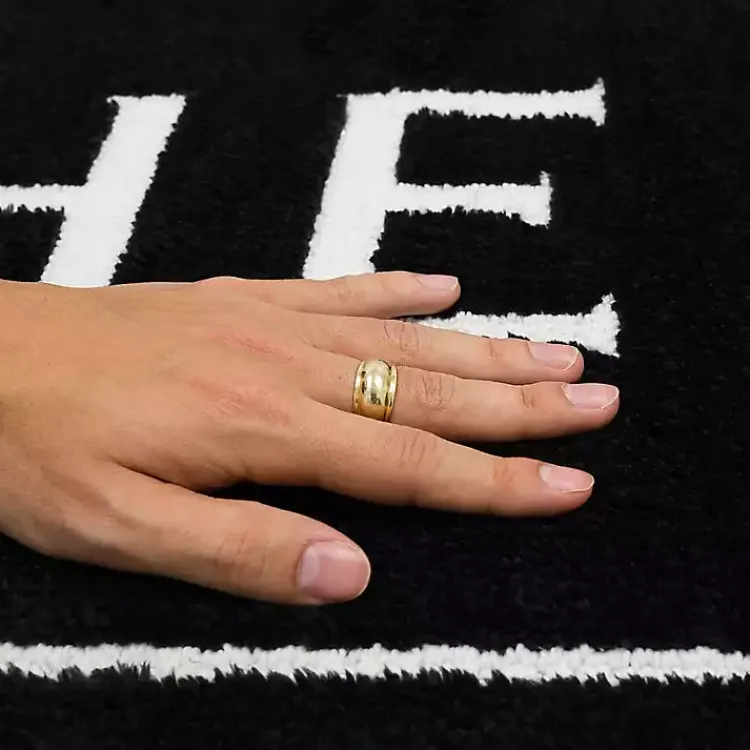 Bathroom Rugs-Kirklands Home & White Black