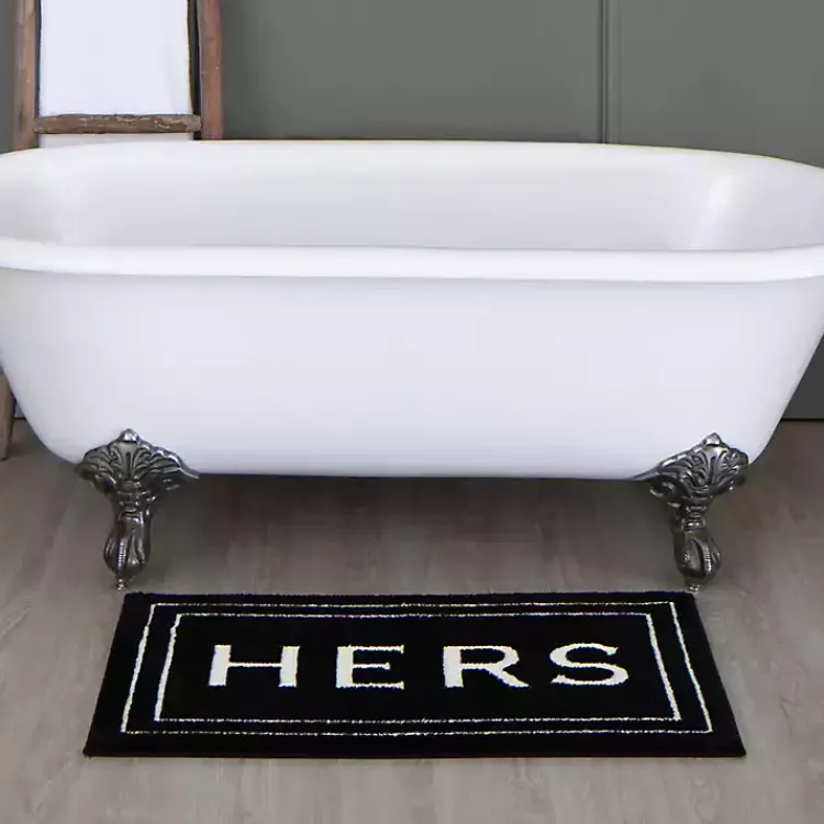 Bathroom Rugs-Kirklands Home & White Black