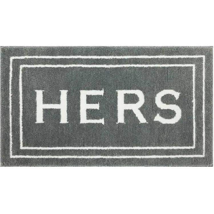 Bathroom Rugs-Kirklands Home & White Gray