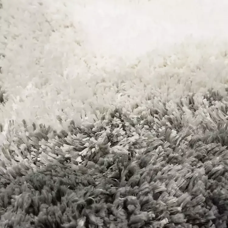 Bathroom Rugs-Kirklands Home Ombre Border Bath Mat, 2x3 Gray