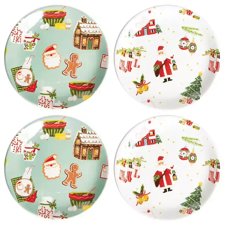 Kitchen Accessories-Kirklands Home Christmas Cookies Ceramic Plates, Set of 4