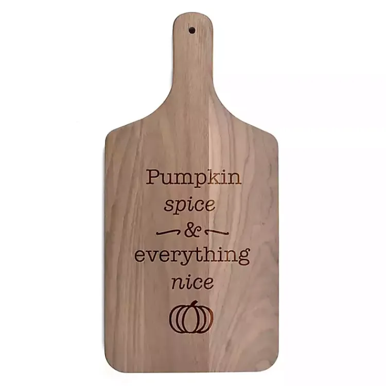 Serving & Entertaining-Kirklands Home Walnut Pumpkin Spice Everything Nice Cutting Board Brown