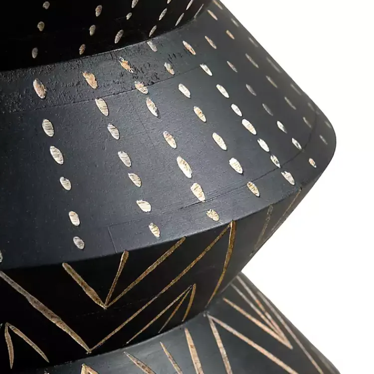 Accent & End Tables-Kirklands Home Wood Curved Edge Accent Table Black