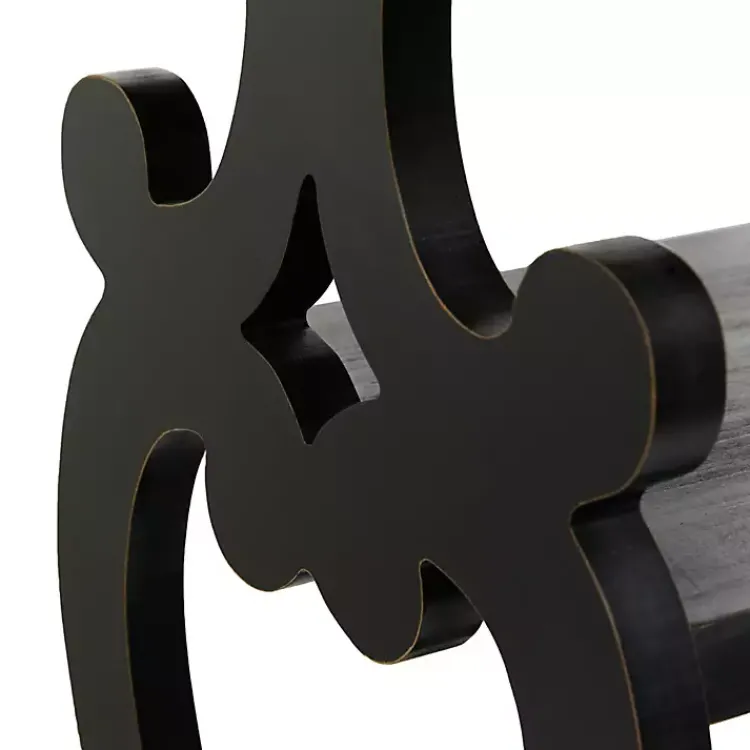 Console Tables-Kirklands Home Natural and Wood 3-Tier Console Table Black