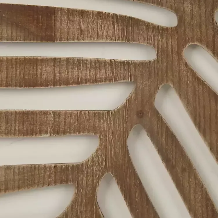 Wall Plaques-Kirklands Home Brown Wood Birch Palms Wall Plaques, Set of 2