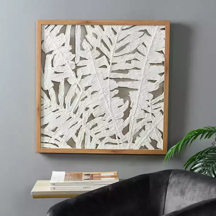 Wall Plaques-Kirklands Home Palm Leaf II Shadowbox Wall Plaque