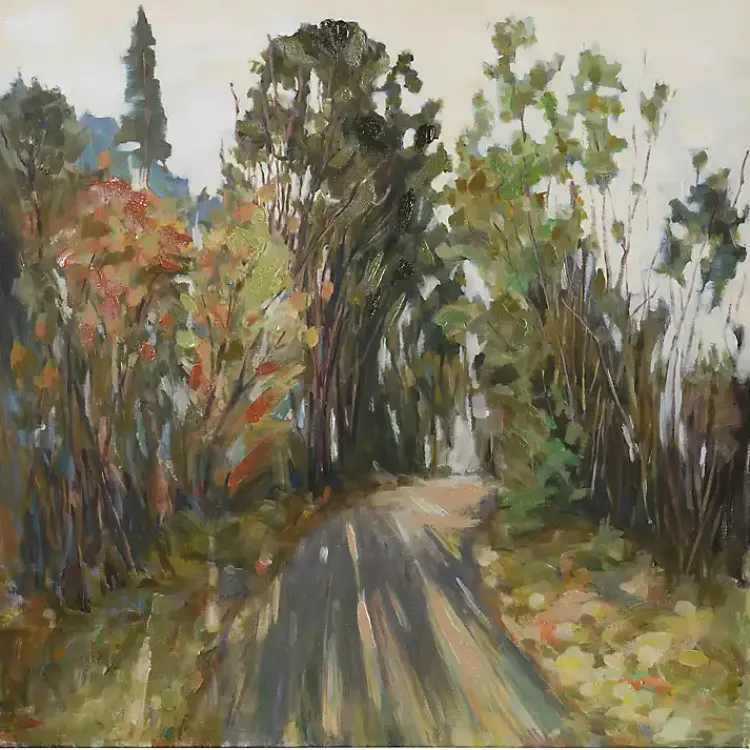 Canvas Art-Kirklands Home Back Road Canvas Art Print Green