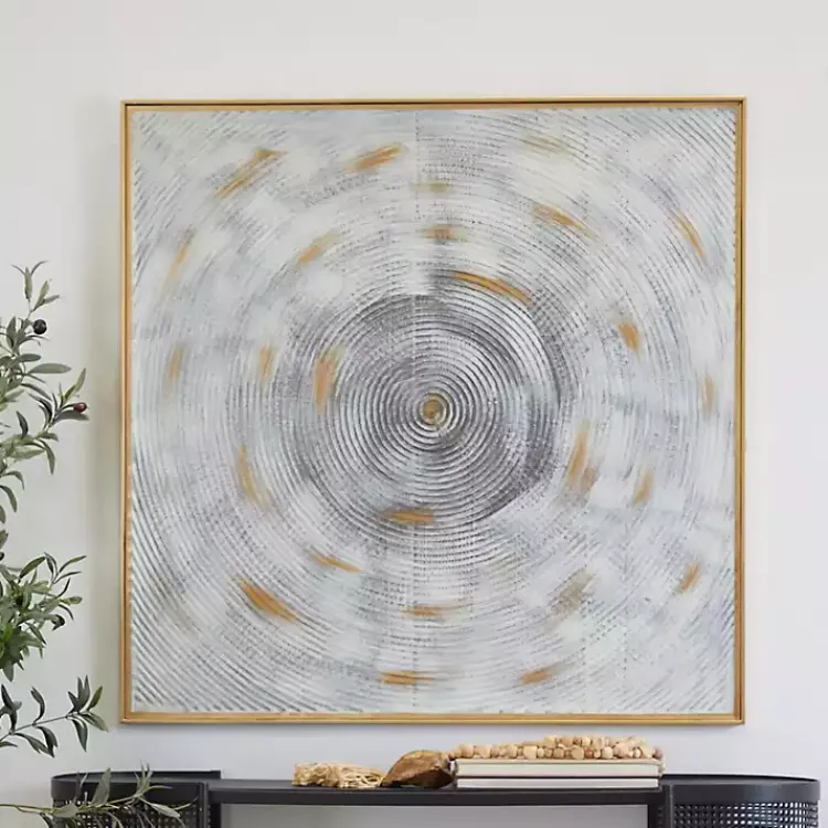 Wall Plaques-Kirklands Home Gray Abstract Swirl Metal Wall Plaque