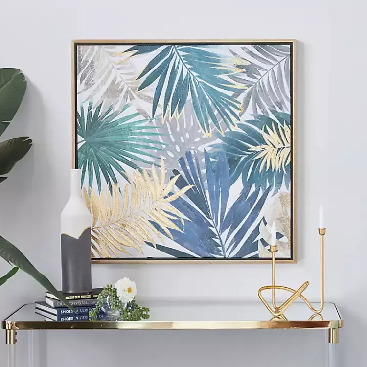 Canvas Art-Kirklands Home Coastal Palms Framed Canvas Art Print