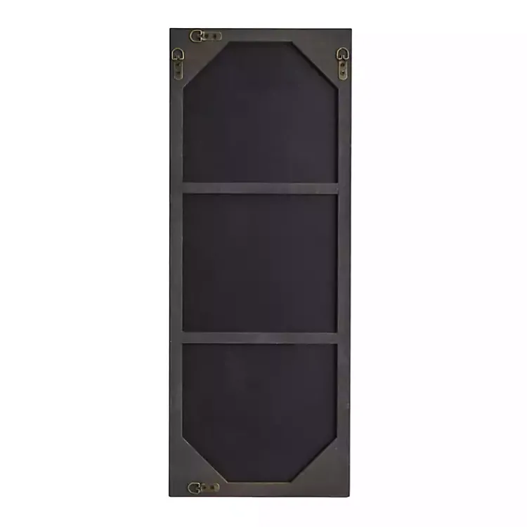 Framed Mirrors-Kirklands Home Gold Wood Rectangular Wall Mirror, 14x36 in.