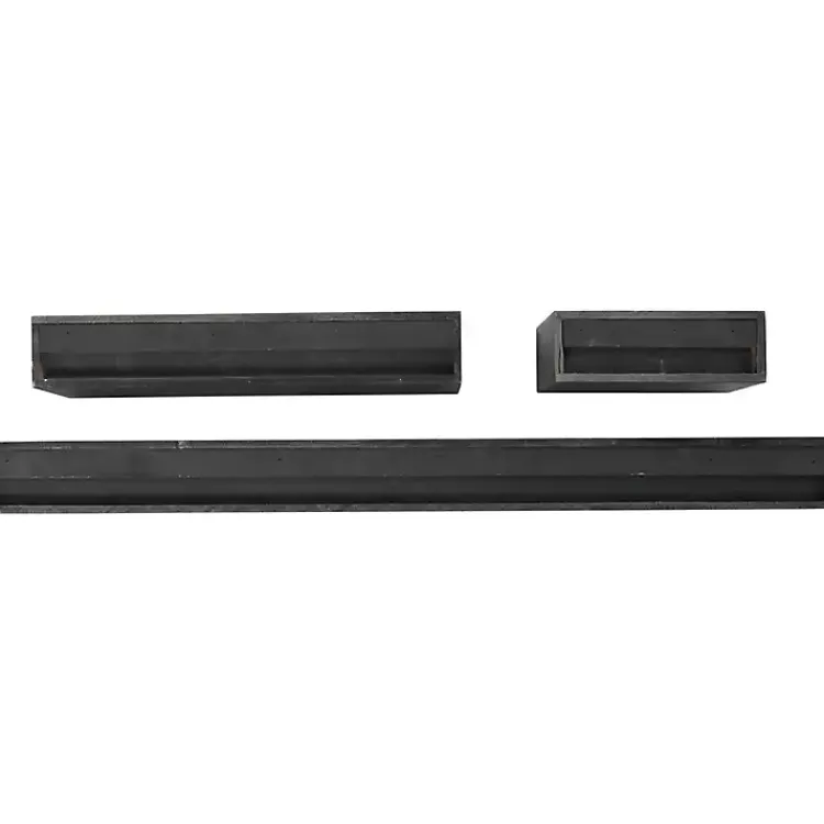 Shelves-Kirklands Home Wood Floating Shelves, Set of 3 Black