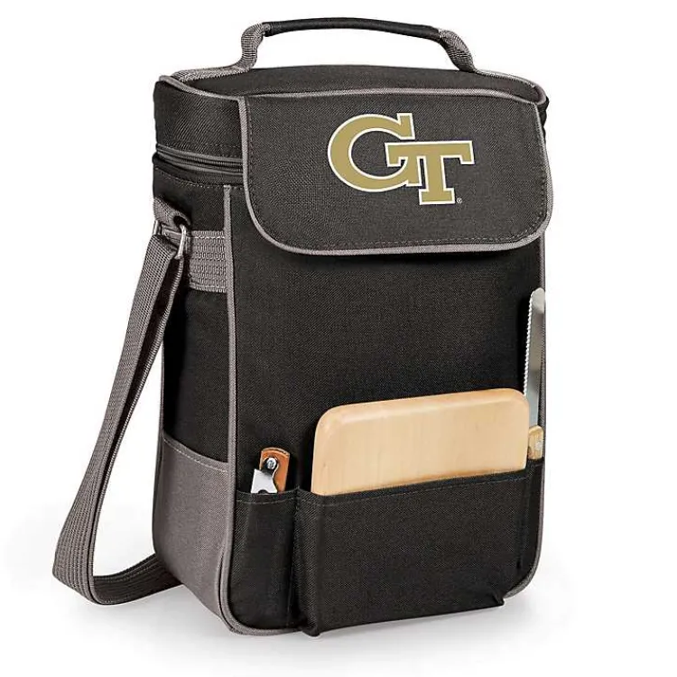 Barware-Kirklands Home Georgia Tech Yellow Jackets Wine & Cheese Tote Black