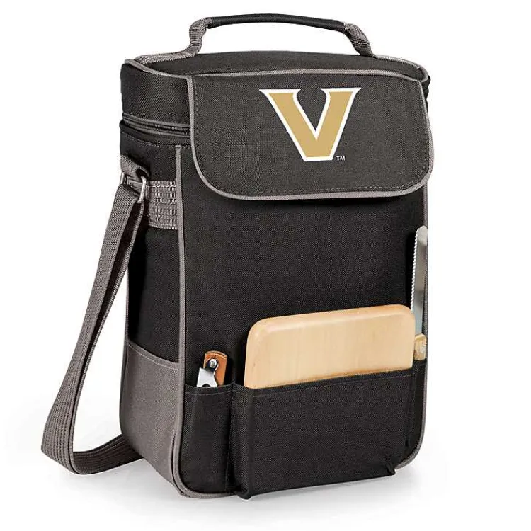 Barware-Kirklands Home Vanderbilt Commodores Wine & Cheese Tote Black